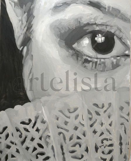 ojo andaluz Oil Textile Figure Painting