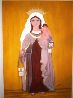 nuestra señora del carmen Oil Canvas Figure Painting