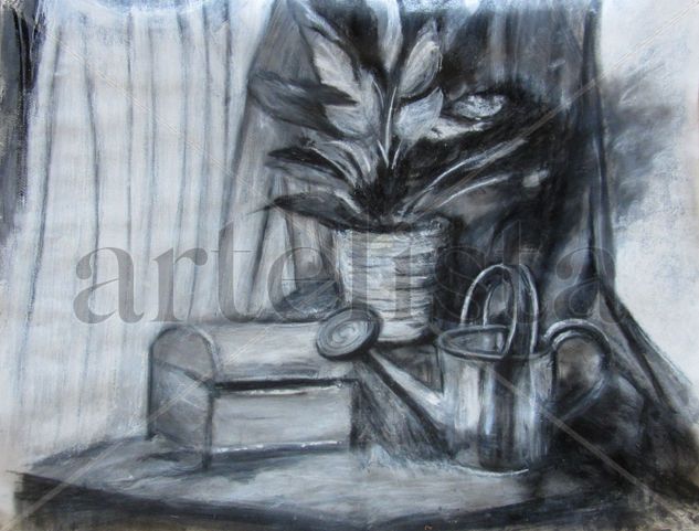 Riega mis sueños Acrylic Paper Still Life Paintings