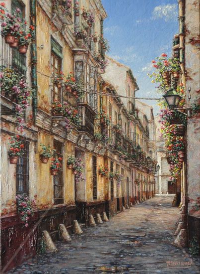 Calle Nuño Gómez Oil Canvas Landscaping