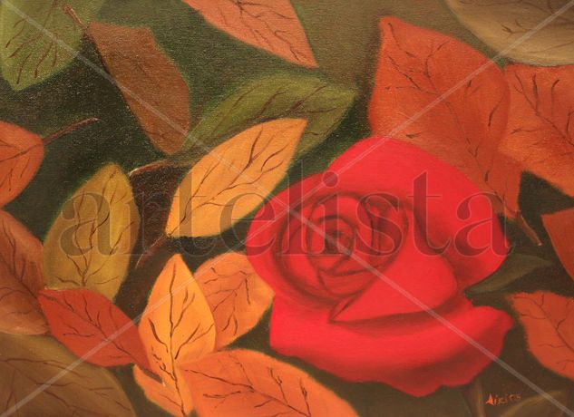 Desubicada Oil Canvas Floral Painting