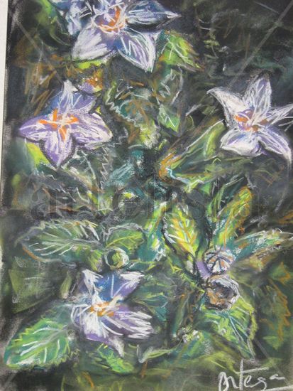 flores Pastel Paper Floral Painting