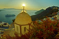 Santorini  sunset over Cross