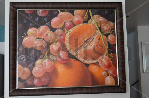 Mandarines & Graps    Jaime Ruben Franco Oil Canvas Still Life Paintings