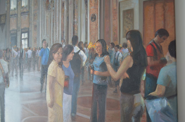 at the station - Jaime Ruben Franco Oil Canvas Others