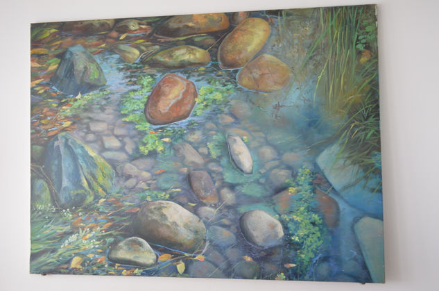 River Bed Jaime Ruben Franco Oil Canvas Landscaping