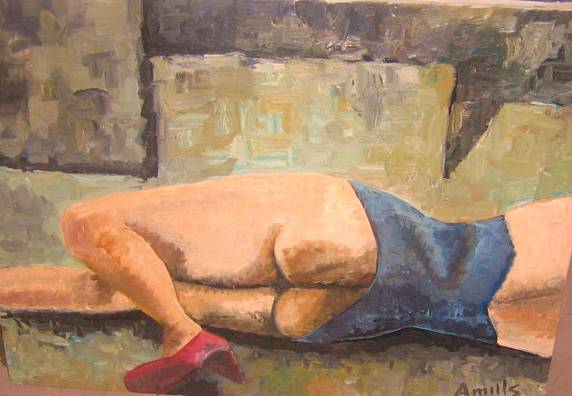 EL ZAPATO ROJO Oil Canvas Nude Paintings