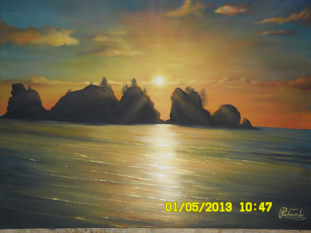 atardecer Oil Canvas Marine Painting