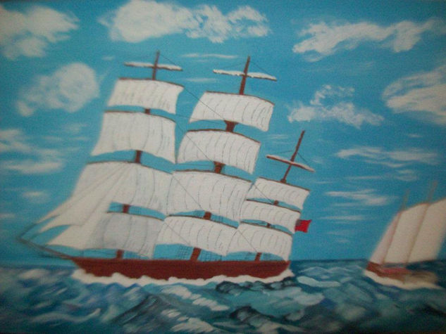 Velero Acrylic Canvas Marine Painting