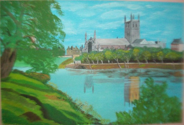 Catedral de Worcester Acrylic Canvas Others