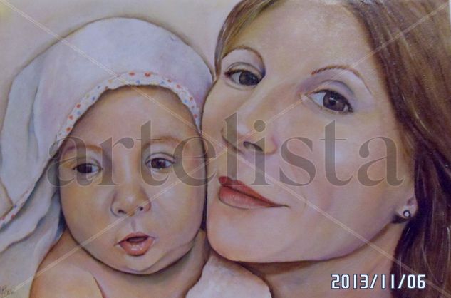 MATERNITAT Oil Canvas Portrait