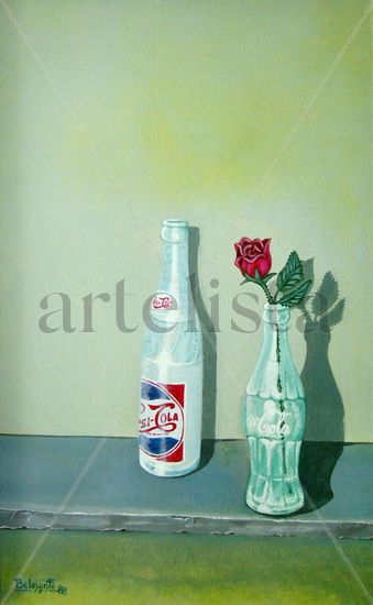 ROSACOLA   (Enmarcada) Acrylic Canvas Still Life Paintings