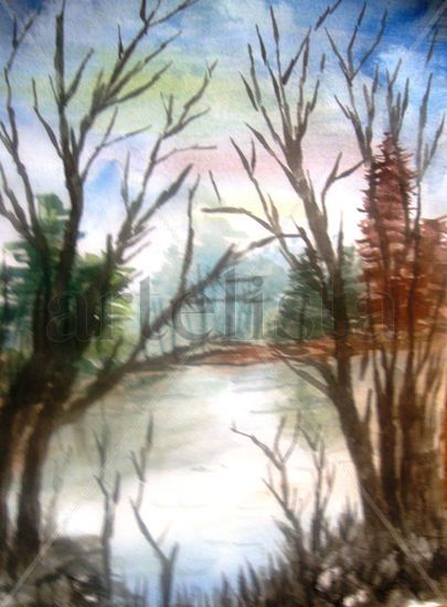 paisaje seco Watercolour Card Landscaping