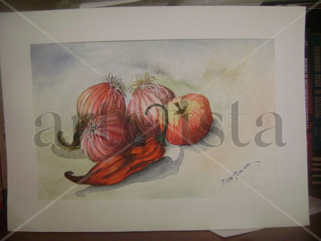 bodegon2 Watercolour Card Still Life Paintings