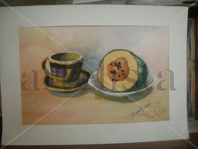 bodegon 5 Watercolour Card Still Life Paintings