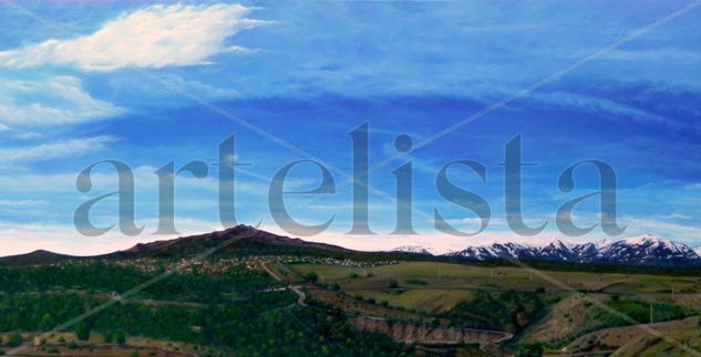 EL CERRO DE SAN PEDRO,COLMENAR VIEJO TIERRA DE TOROS Oil Canvas Landscaping