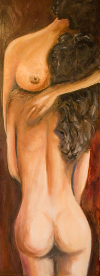 Poema pohibido 1 Oil Panel Nude Paintings