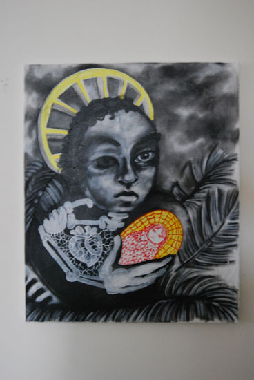 angel negro? Acrylic Canvas Figure Painting