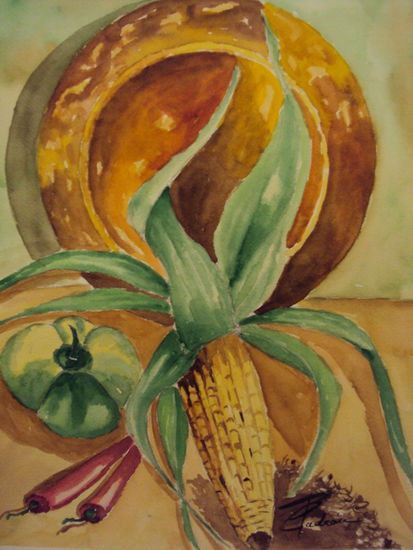 Bodegon 1 Watercolour Paper Still Life Paintings