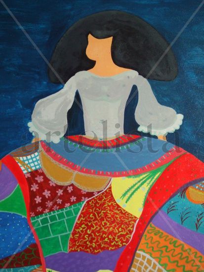 DOÑA MENINA Oil Canvas Figure Painting