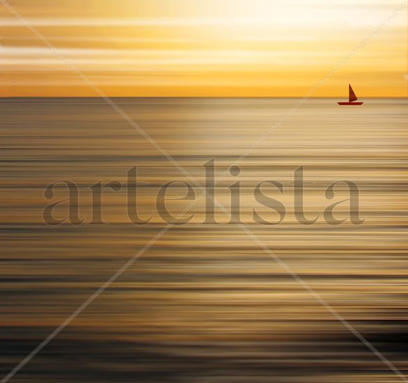 Atardecer dorado. Conceptual/Abstracto Color (Digital)