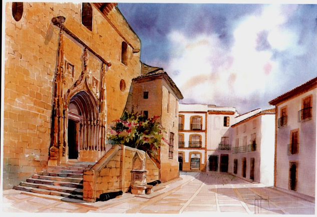 Iglesia de San Bartolomé Watercolour Paper Landscaping