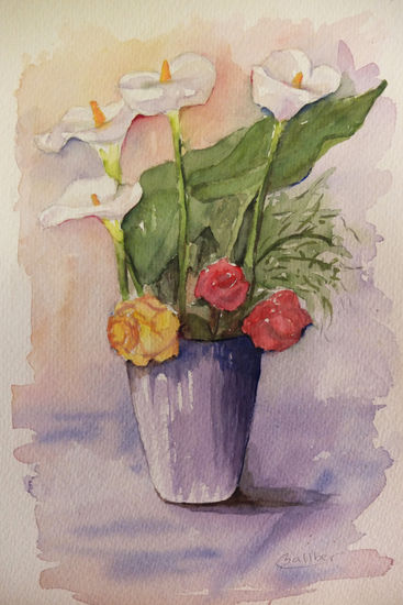 Flores Watercolour Paper Floral Painting