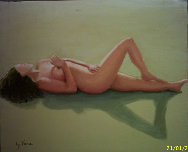 Desnudo en la playa