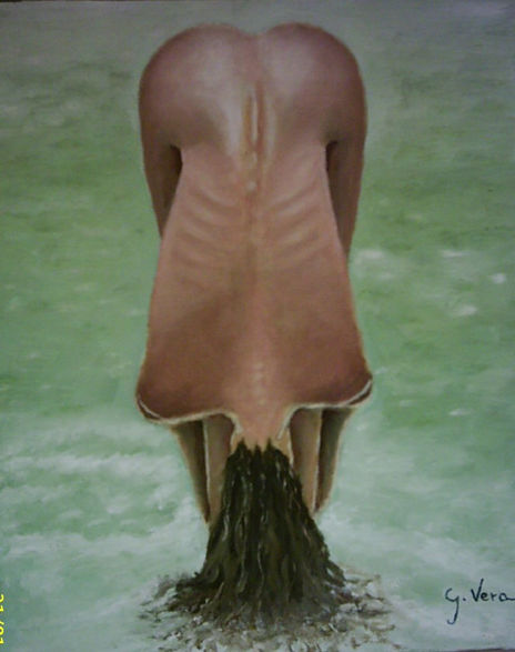 Desnudo en la orilla