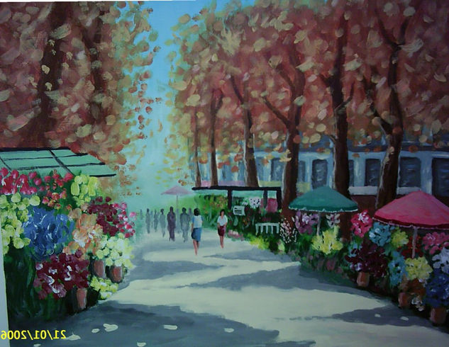 Rambla de las flores Acrylic Paper Landscaping