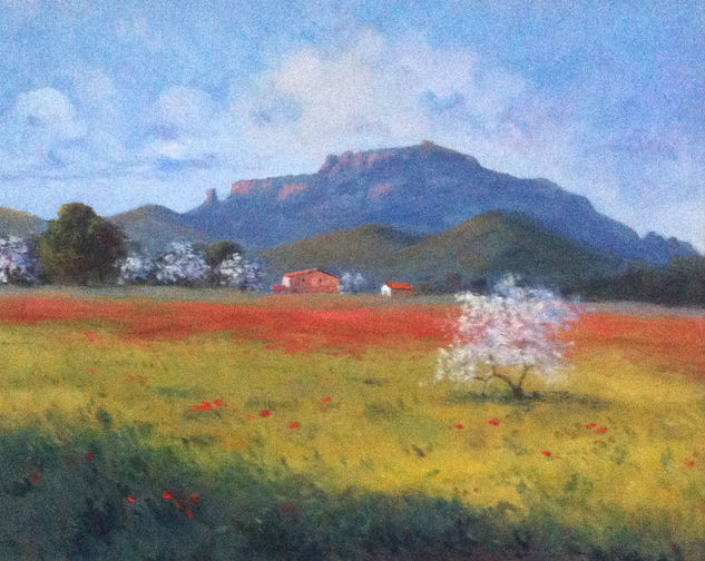 Sant Llorenç desde el prado Oil Canvas Landscaping