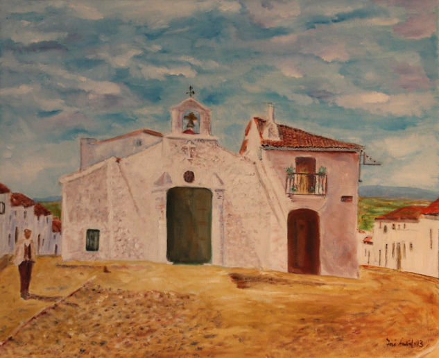 ERMITA DE SANTIAGO. Óleo Lienzo Paisaje