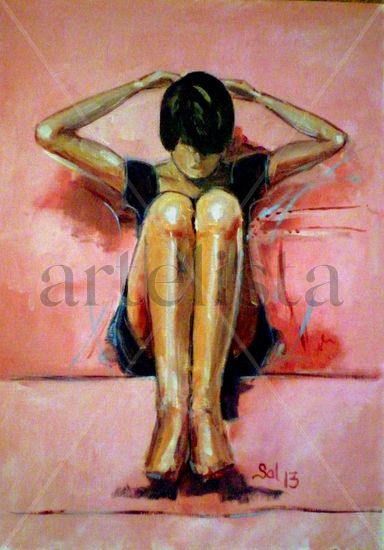 PEINADO Oil Paper Figure Painting