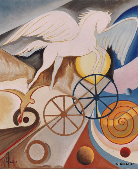 El vuelo del Genio Poetico Oil Canvas Others