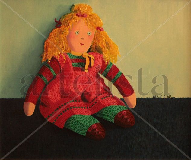 Muñeca de rosa Oil Canvas Others