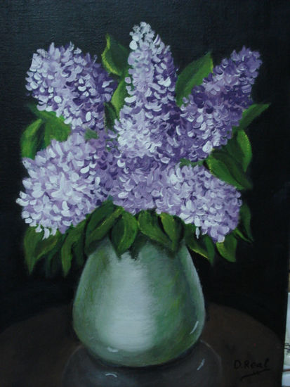 Lilas Acrylic Panel Floral Painting