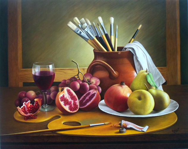 BODEGÓN CON ALMA DE ARTISTA Oil Canvas Still Life Paintings