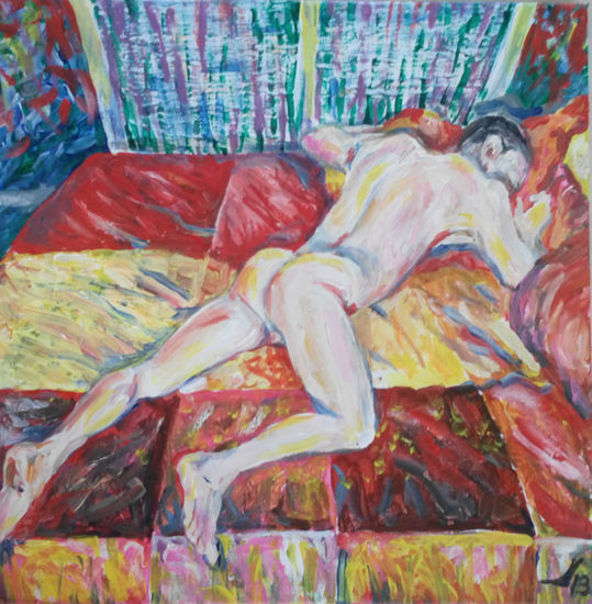 desnudo masculino Acrylic Canvas Nude Paintings