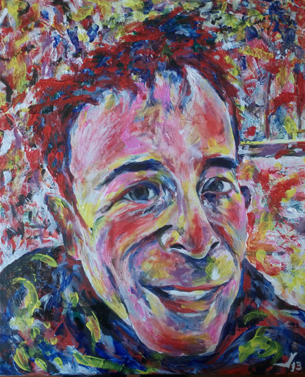 retrato a patrice Acrylic Canvas Portrait