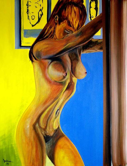 Imaginando Acrylic Textile Nude Paintings