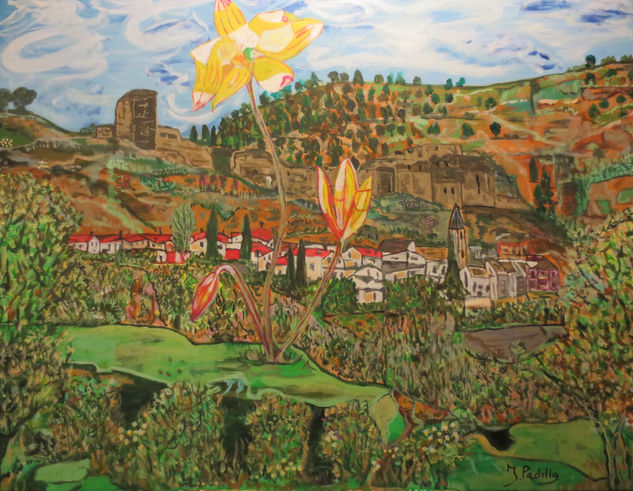 primavera en castellfollit de riubregos Acrylic Canvas Landscaping