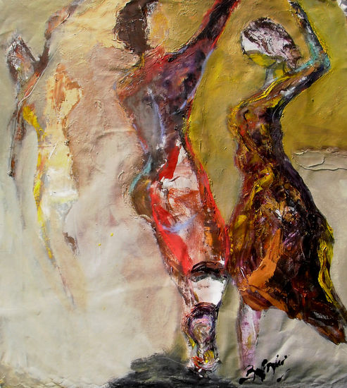 Conmemoración Mixed media Textile Figure Painting