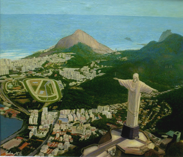 cristo redentor maravilla Óleo Lienzo Paisaje