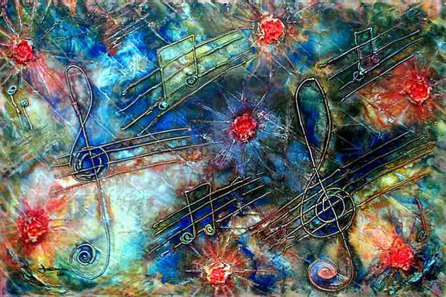 A cor da Música Mixed media Textile Others