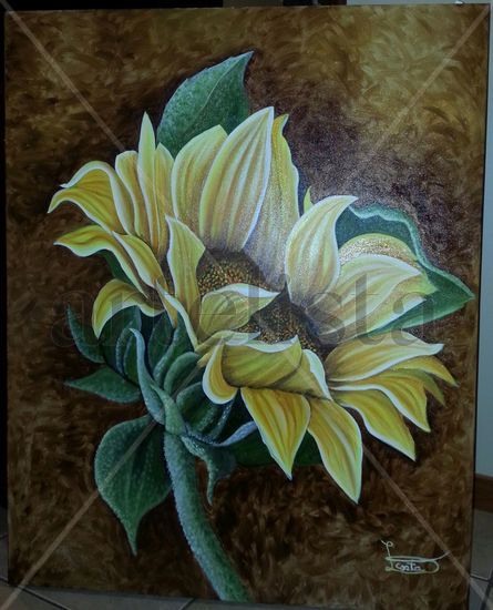 Girasol Oil Canvas Floral Painting