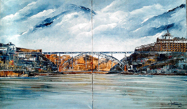 Entre Ponte Acrylic Textile Marine Painting