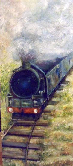 el tren de la vida I Oil Textile Still Life Paintings