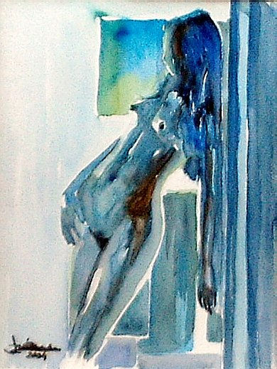 Esperando Watercolour Paper Nude Paintings