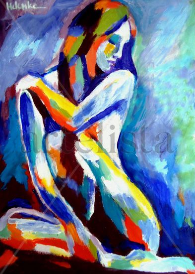 Insightful Acrylic Canvas Figure Painting