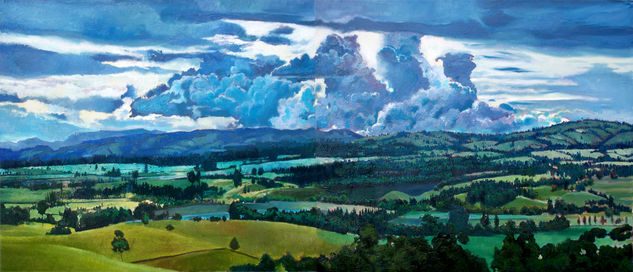 Sabana de Bogotá. 4:30 pm Oil Canvas Landscaping